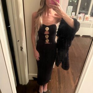 Elegant Black Strapless Dress